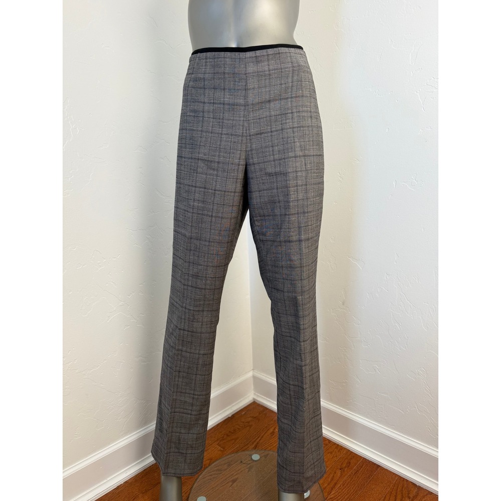 Brooks Brothers Women Lucia Fit High Rise Wool Glen Plaid Ankle Pants Lined 8